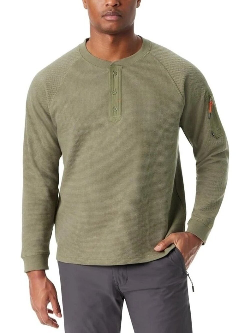 NWT Bass Outdoor Men's Size L Long Sleeve Performance Thermal Shirt Green G1969